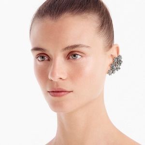 🎉HP🎉 J.Crew Crystal Snowflakes Climber Earrings